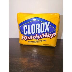Clorox ReadyMop Absorbent Cleaning Pads Refill 8 Count 8.5x10.5 Vintage 2001